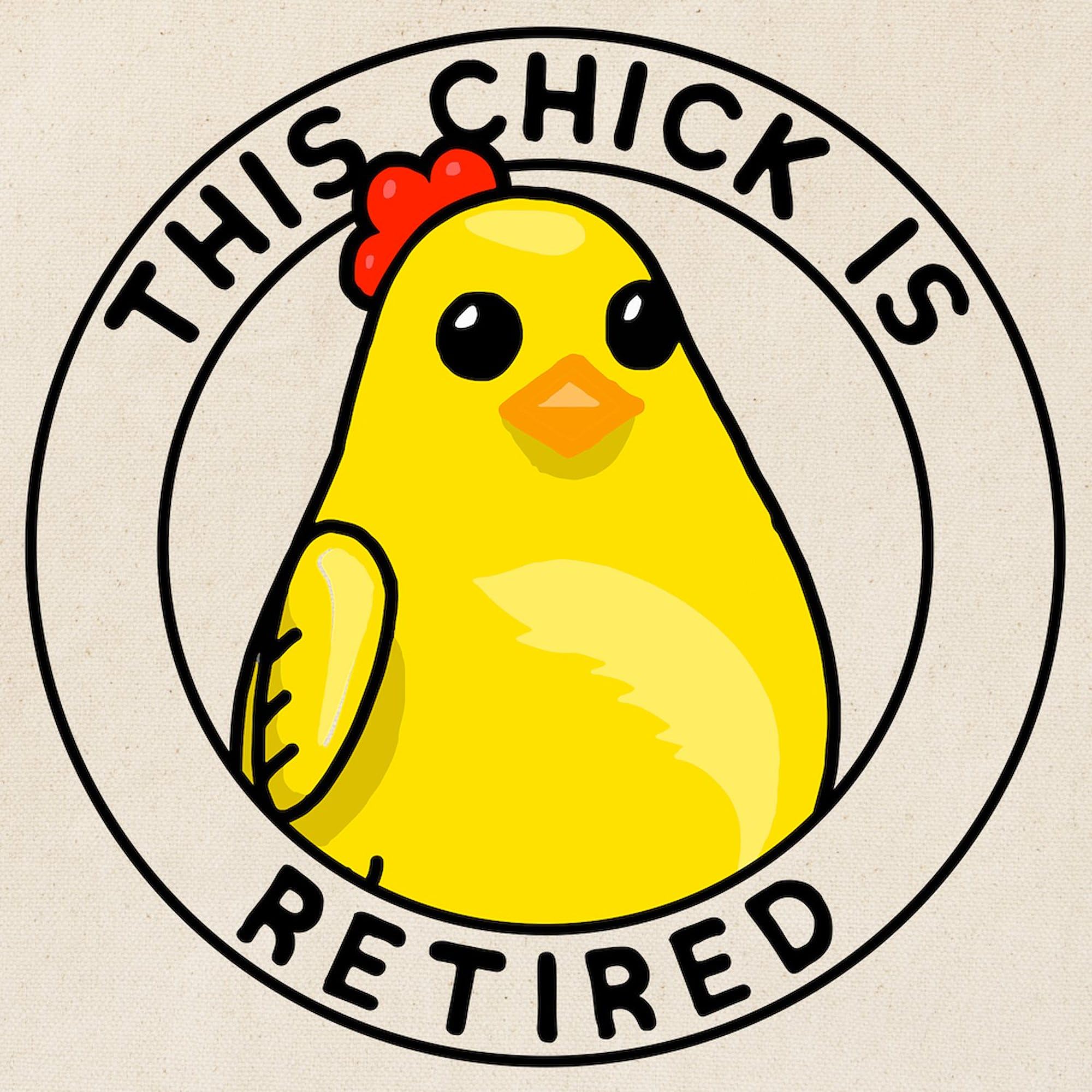 Retired Chick Tote Bag - Natural Canvas Reusable Shopping Bag for Women | Eco-Friendly Grocery Bag for Retirees, Beach Trips & Daily Errands