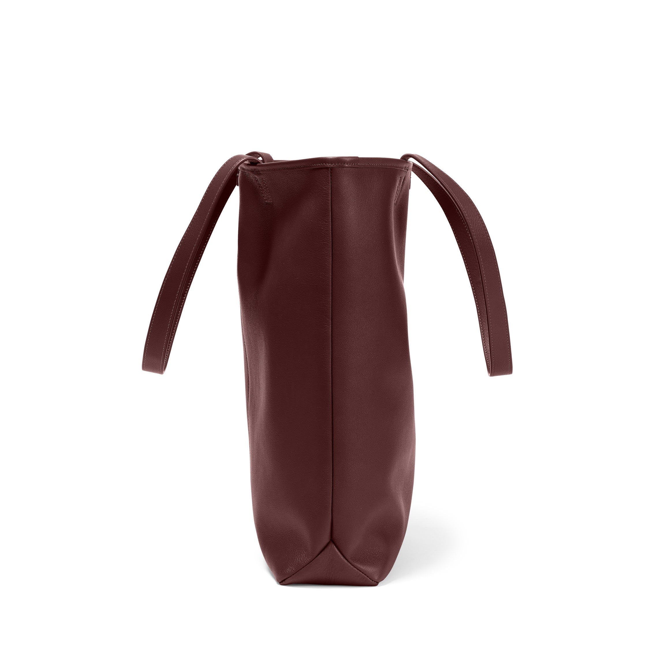 Uptown Vertical Tote Bag in Bordeaux Red - Stylish Leather Handbag for Women, Perfect for Work, Travel & Everyday Use