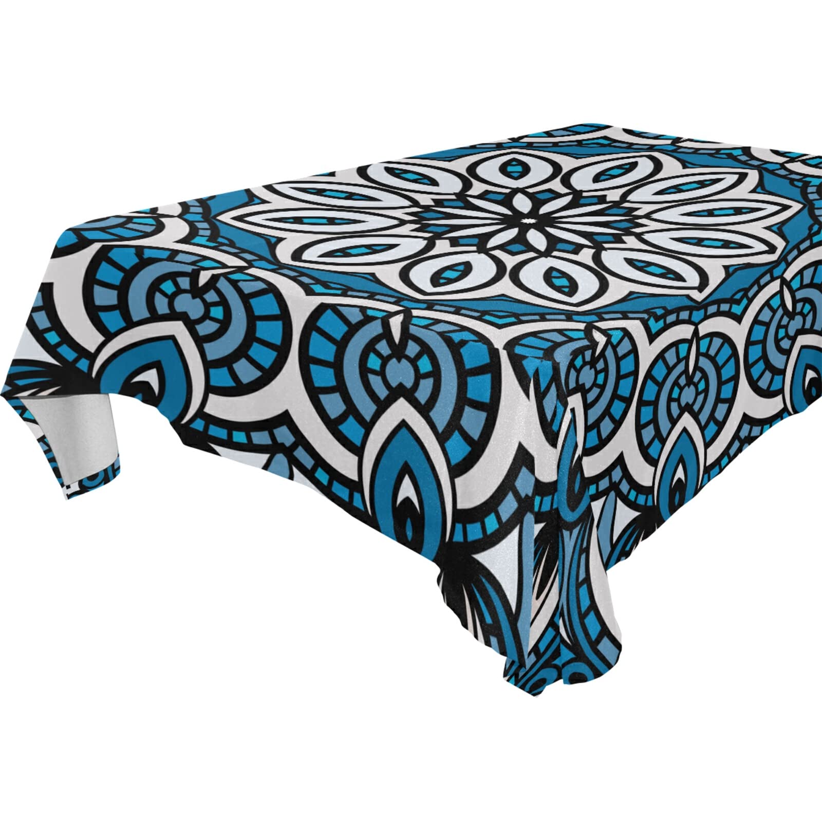 Premium Mexican Talavera Rectangle Tablecloth 60x90 Inches - Dust Proof, Wrinkle Resistant, Easy Clean Table Cover for Kitchen, Dining, Wedding & Holiday Decor | Perfect for Parties, Family Gatherings & Special Occasions