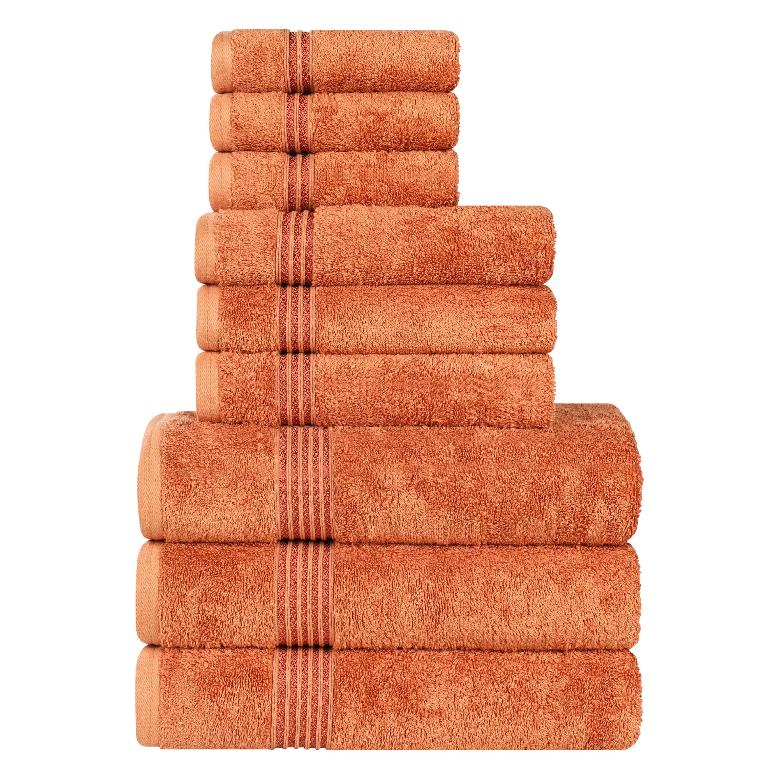 Premium Egyptian Cotton 9-Piece Bath Towel Set - Ultra Soft, Highly Absorbent, Quick-Drying - Perfect for Spa, Bathroom & Luxury Home Use