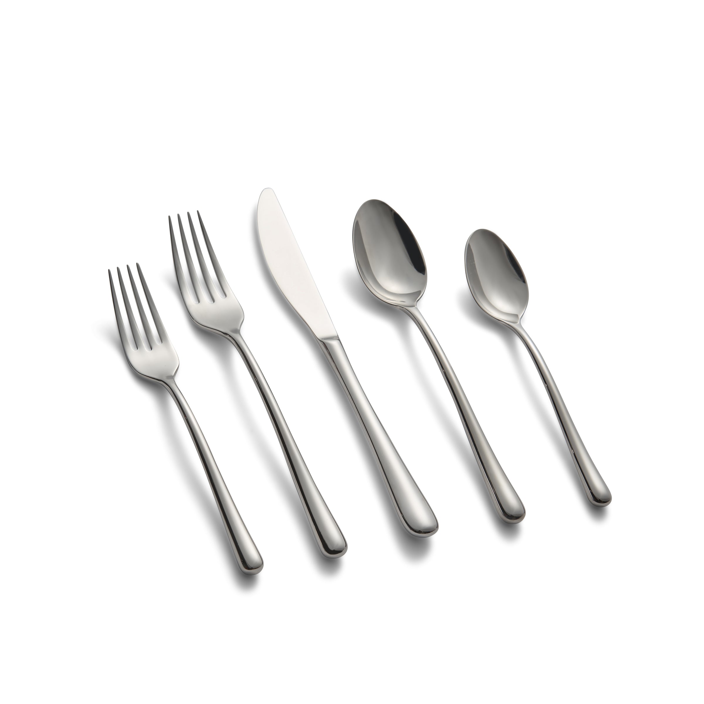 Samantha Mirror 20-Piece Stainless Steel Flatware Set - Elegant Silverware for Dining, Kitchen & Entertaining - Perfect for Dinner Parties, Weddings & Home Decor