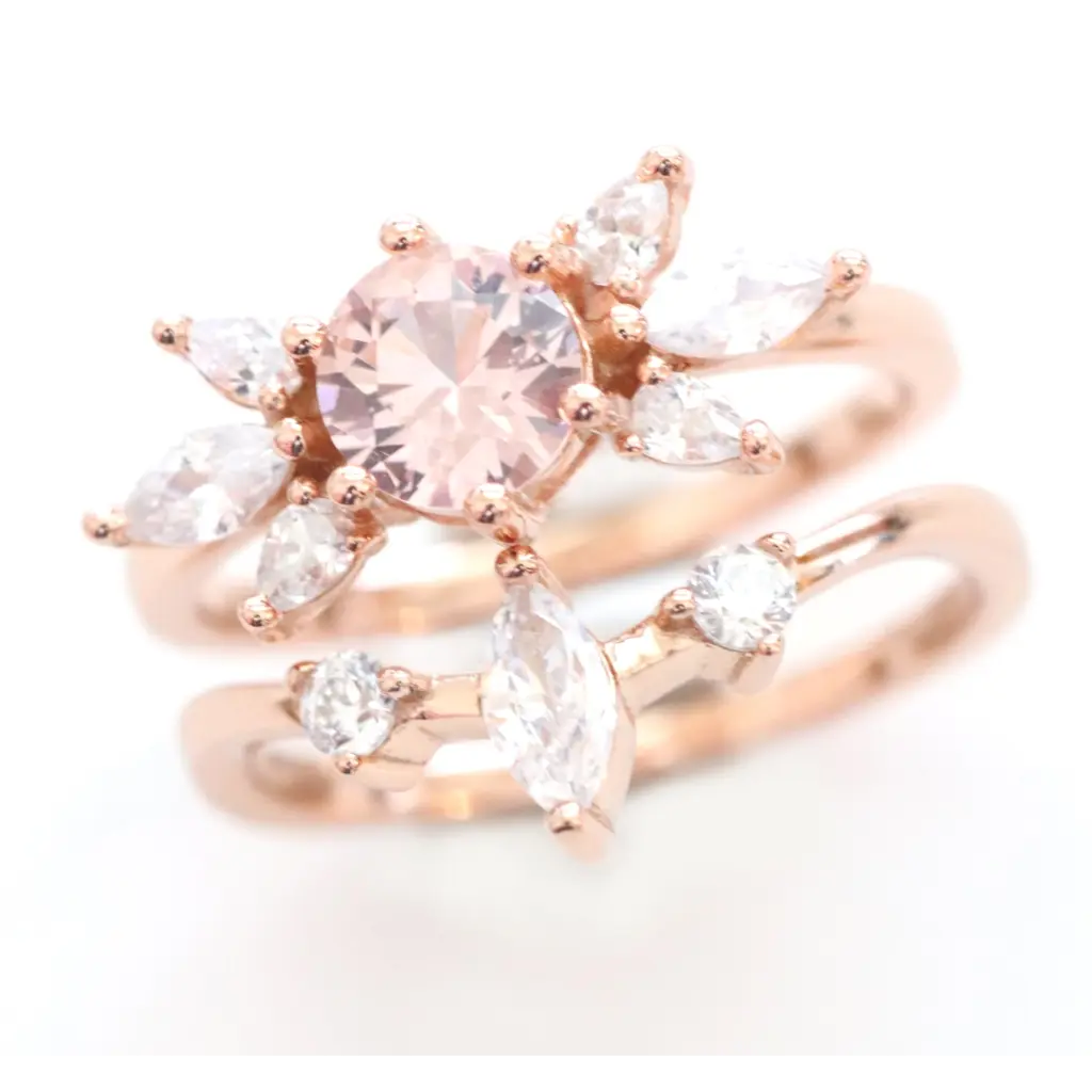 Legend of Zelda Pink Ring Set - Princess Zelda Inspired Jewelry for Cosplay, Gift & Fashion Accessories - Perfect for Halloween, Anime Conventions & Themed Parties