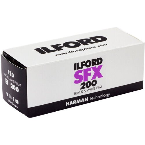 Ilford SFX 200 Black and White Negative Film - 120 Roll Film for Medium Format Cameras - Perfect for Landscape, Portrait, and Low Light Photography