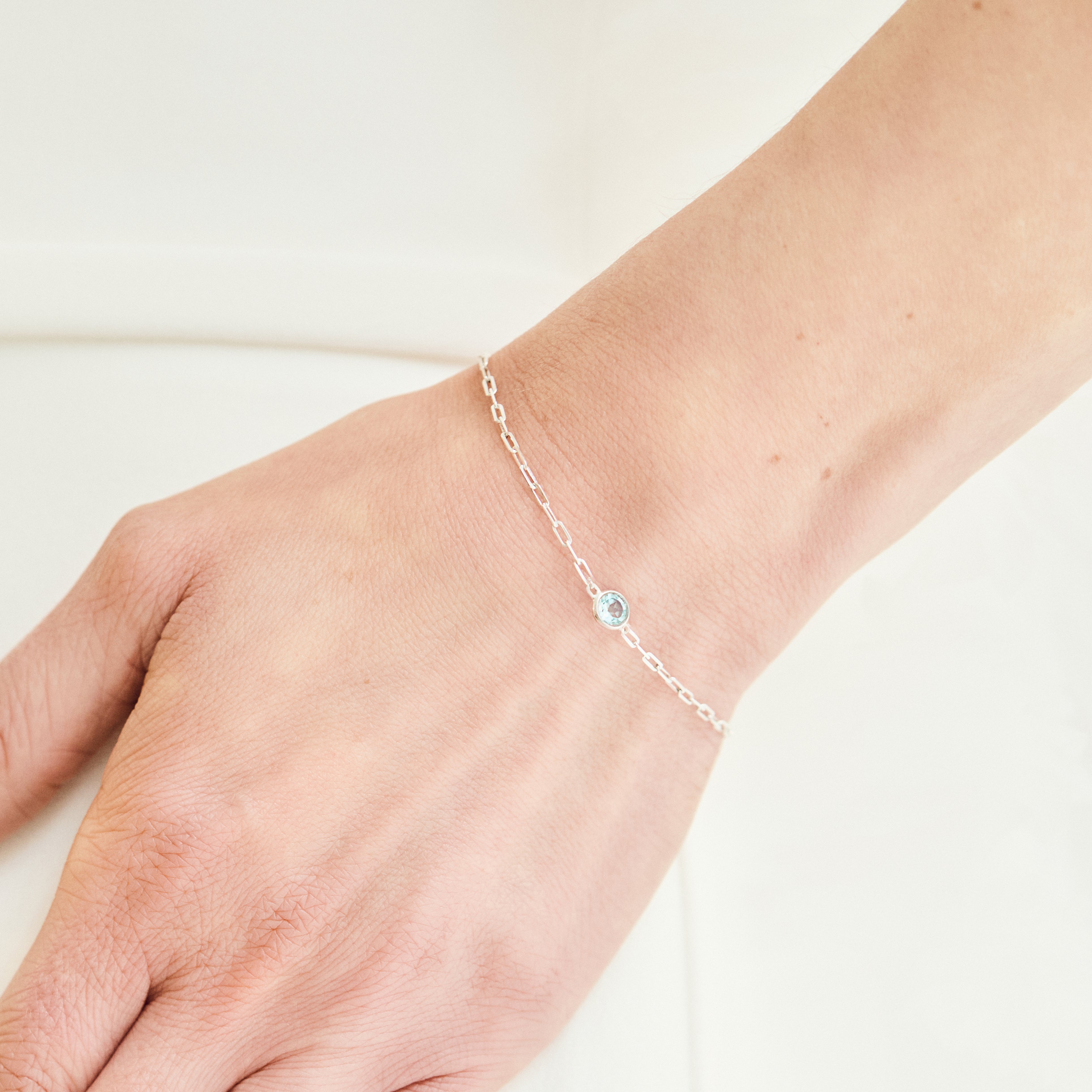 Lucky Something Blue Topaz Bracelet for Women - Elegant Gemstone Jewelry Gift for Brides, Birthday & Anniversary | Perfect for Weddings, Parties & Special Occasions