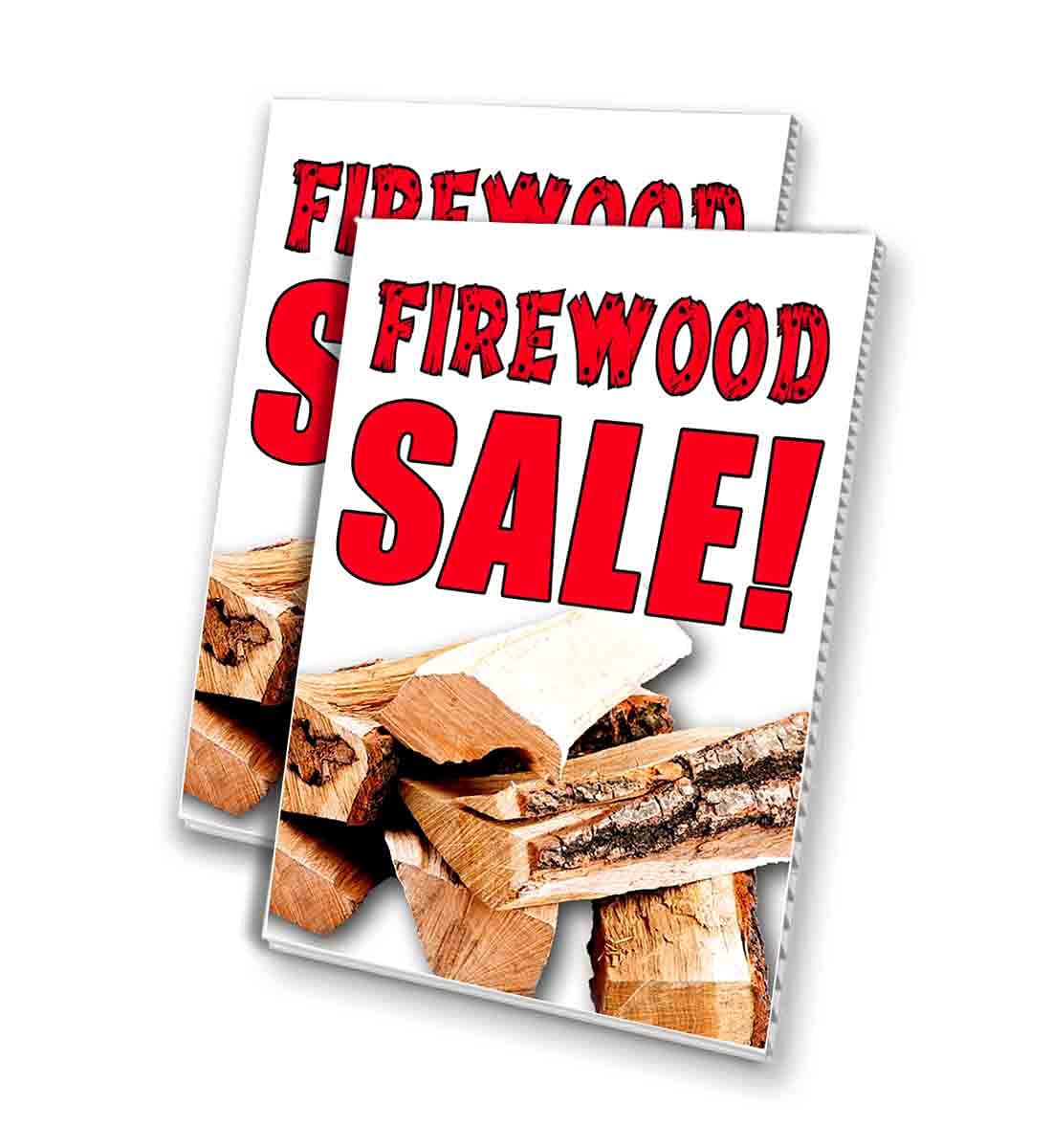Premium 4mm Corrugated Plastic Firewood Sign (24