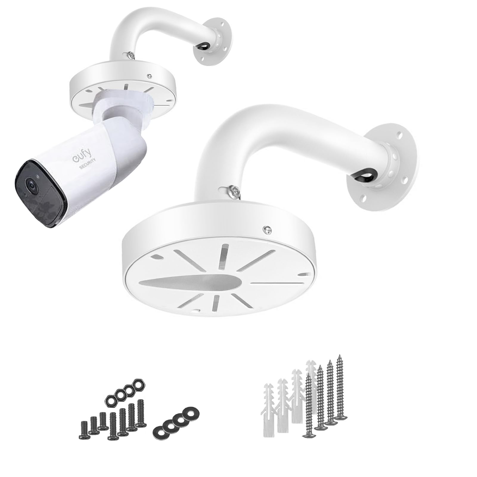 WiTi 6 Inch Universal Dome Camera Wall Mount Bracket - Heavy Duty Metal Base with Powder Coating for IP CCTV Security Systems | Pole & Junction Box Installation | Indoor/Outdoor Surveillance Use