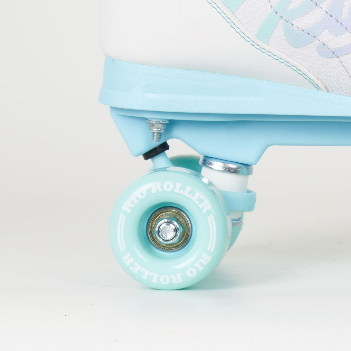 Rio Roller Lumina Quad Skates for Women & Men - White & Blue LED Light Up Roller Skates for Outdoor & Indoor Skating, Rink, Fitness & Fun