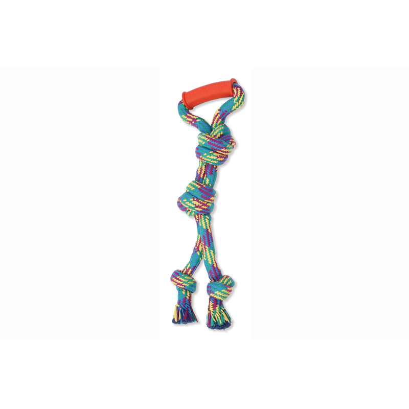 EXTRA Twin Tug Dog Toy with Handle - Durable Rope Tug for Interactive Play, Training & Chewing - Perfect for Large & Small Dogs