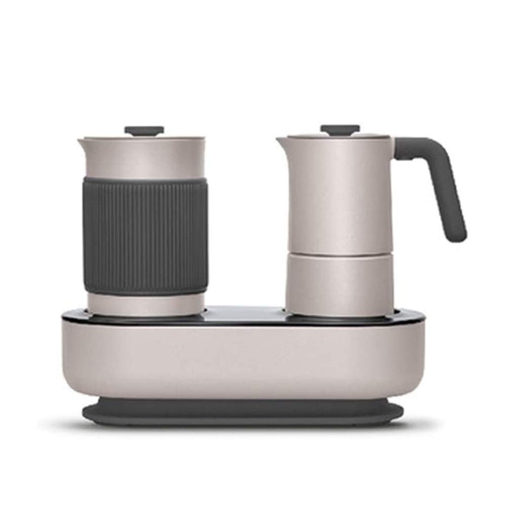 QIN Compact Espresso & Coffee Maker for Home - Mini Automatic Coffee Machine with Timer, One-Touch Brewing, Milk Frother & Easy Cleaning - Perfect for Kitchen, Office & Small Spaces