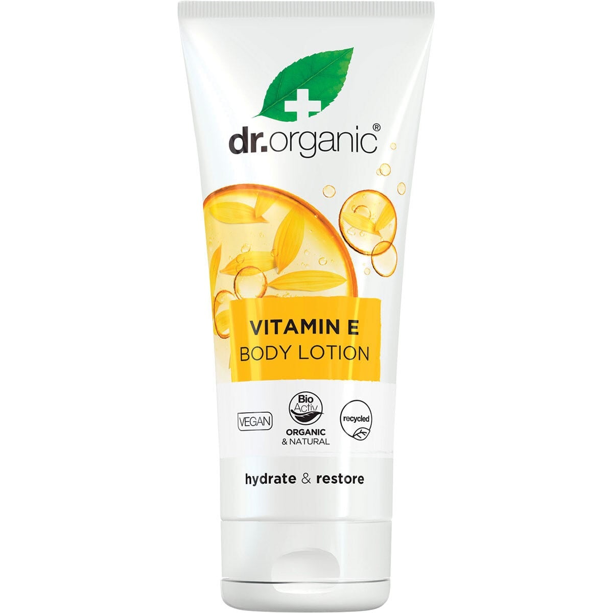 Dr Organic Skin Lotion with Organic Vitamin E - Moisturizing Face & Body Cream for Dry, Sensitive Skin - Day & Night Use