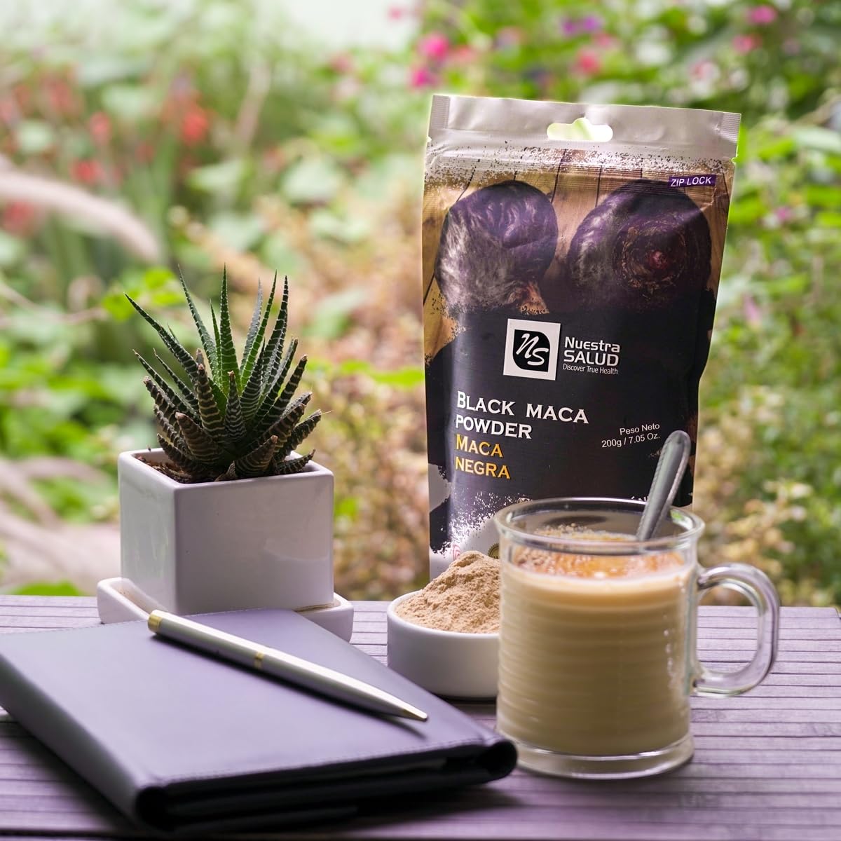 Organic Black Maca Powder 200g - Premium Peruvian Maca Root Supplement for Energy & Vitality - Perfect for Smoothies, Coffee & Natural Wellness Boost
