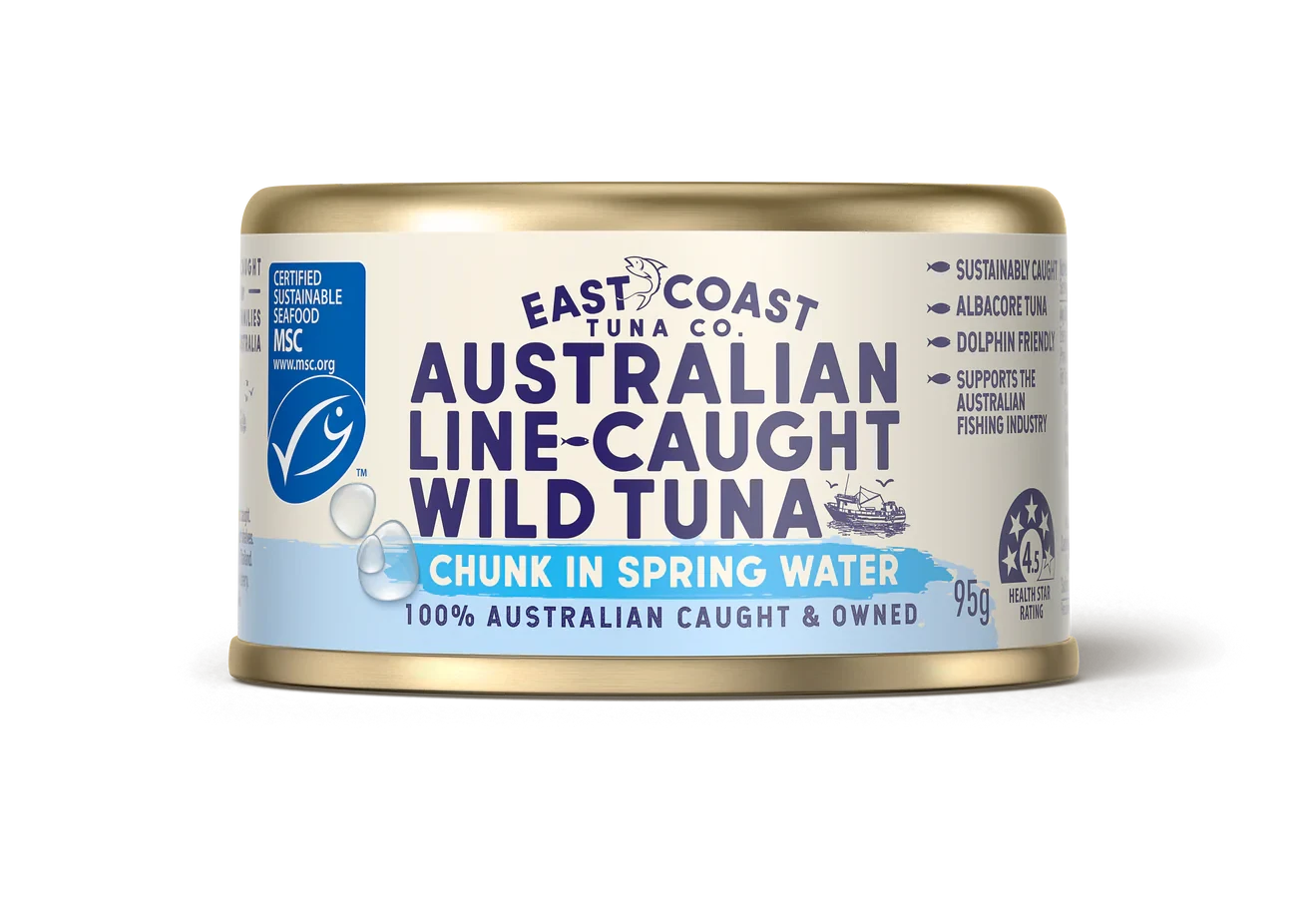 Premium East Coast Tuna Chunks in Spring Water - Wild Caught, High Protein, Keto & Paleo Friendly - Perfect for Salads, Sandwiches & Healthy Meal Prep