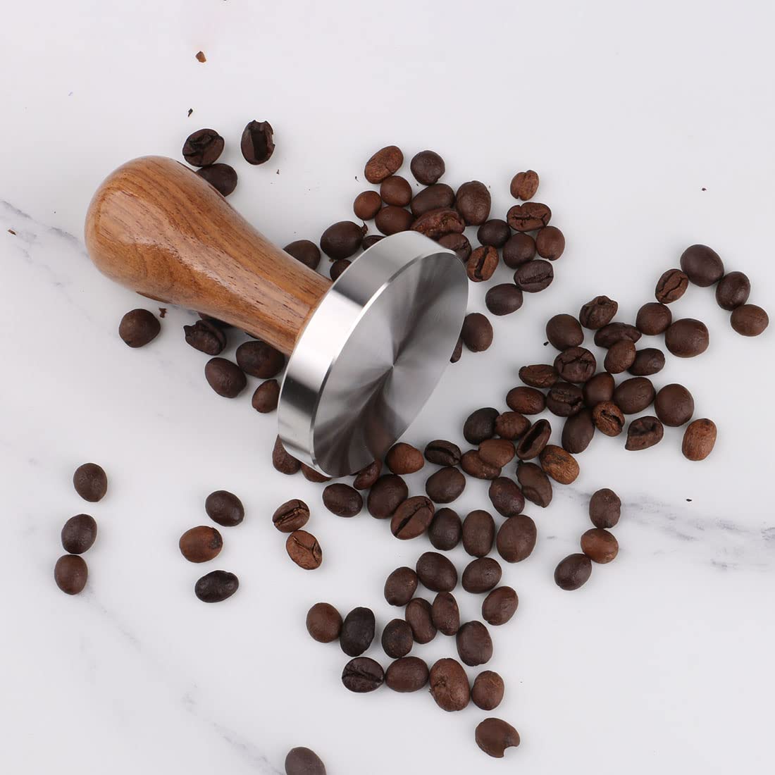 Premium 58mm Stainless Steel Coffee Tamper - Barista Espresso Tool for Perfect Coffee Grounds Press - Ideal for Home & Professional Espresso Machines