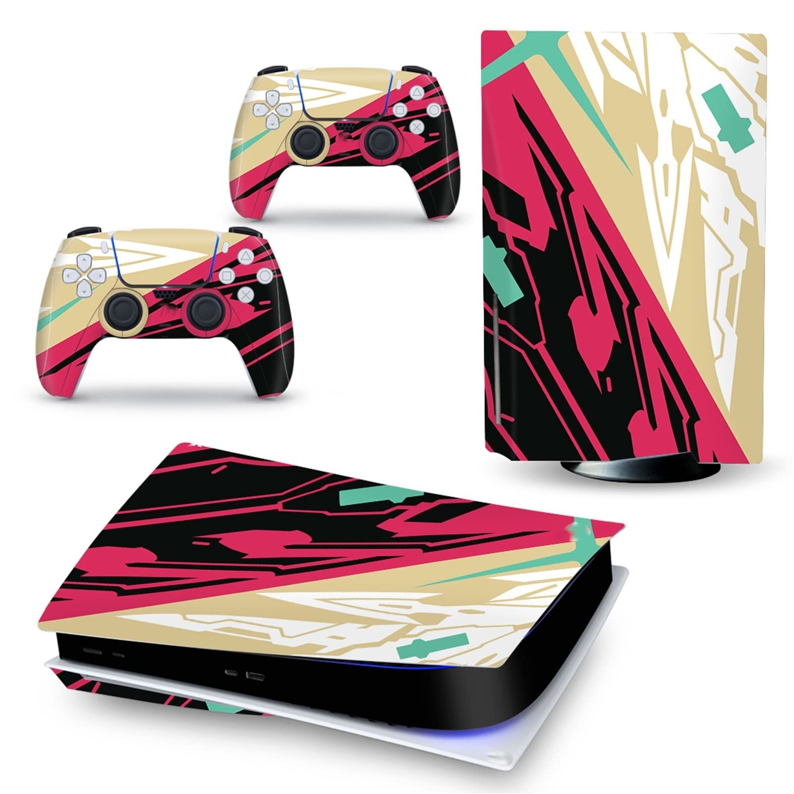 Anime Vinyl Skin Wrap for PS5 Disk Edition & 2 Controllers - Durable, Scratch-Resistant, Bubble-Free Decal (No.96646) - Perfect for Gaming Setups & Anime Lovers