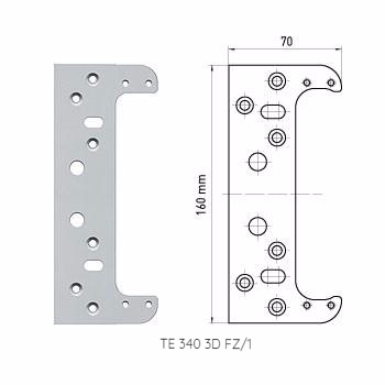 Tectus Concealed Hinges Fixing Plate for Casing Frames - Heavy Duty Door Hardware Replacement Part for Smooth Cabinet & Furniture Installation