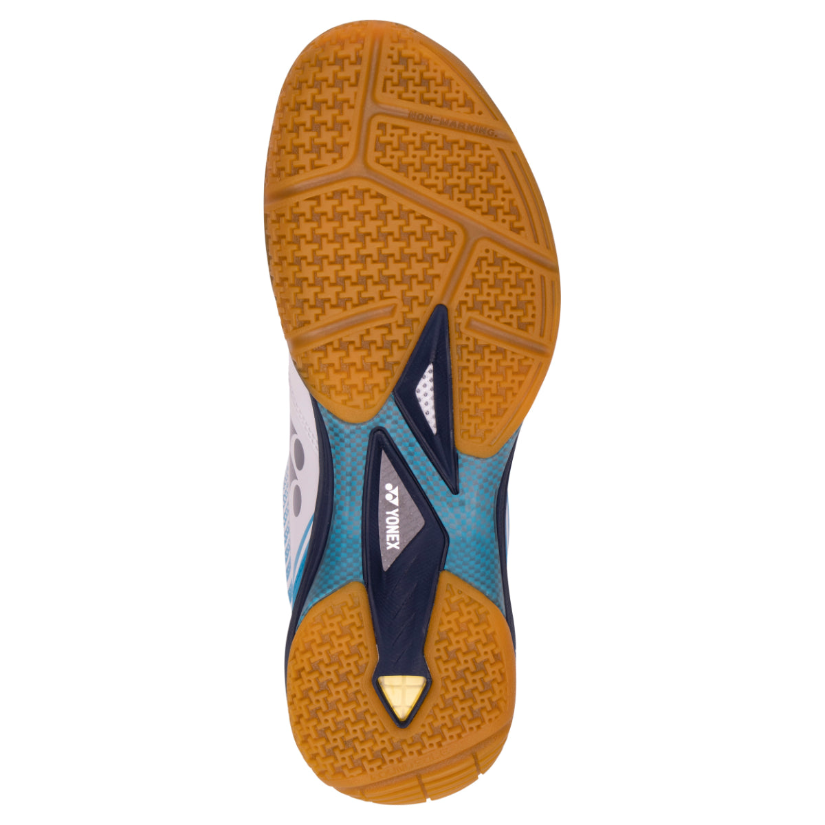 Yonex Power Cushion 65 Z3 Badminton Shoes for Men & Women - Lightweight Court Shoes with Cushioning Technology (White/Ocean Blue) - Perfect for Indoor Badminton, Squash & Tennis Matches