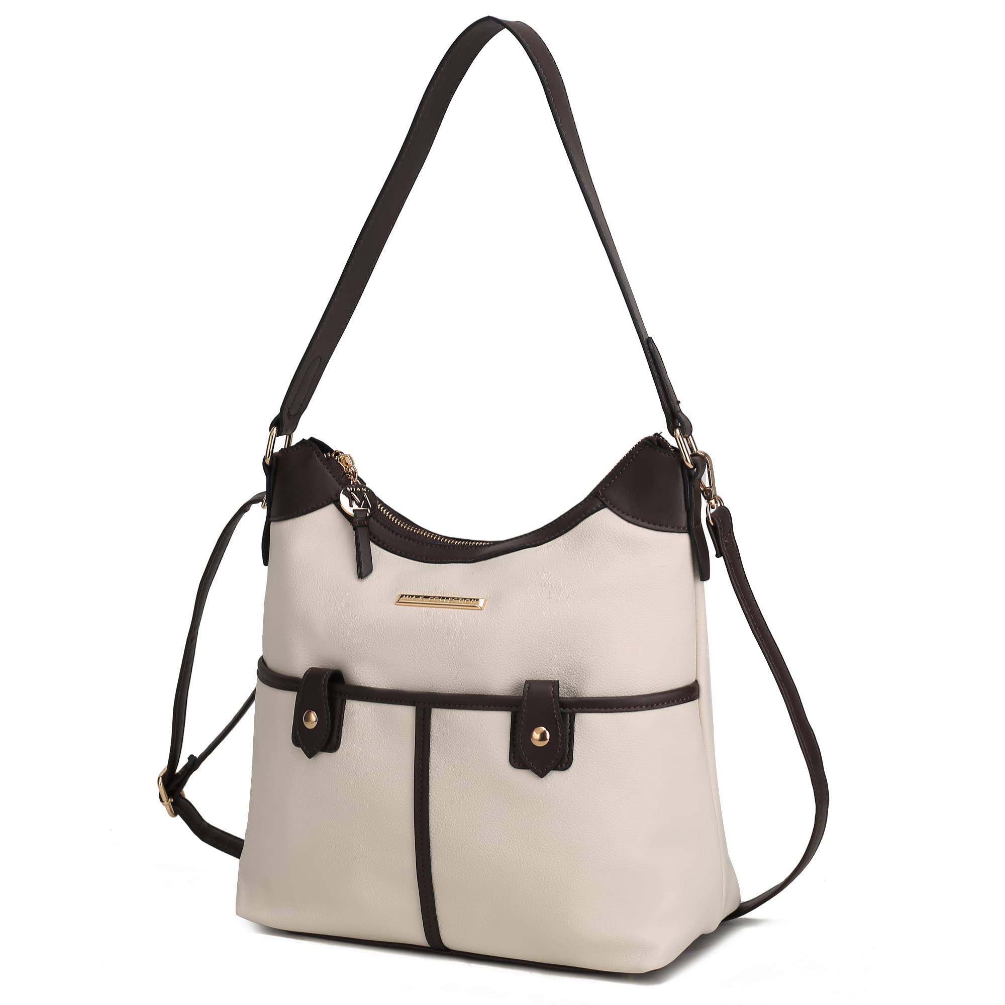 MKF Collection Women's Vegan Leather Shoulder Bags - Crossbody Purse & Top Handle Hobo Tote Bag for Work, Travel & Everyday Use