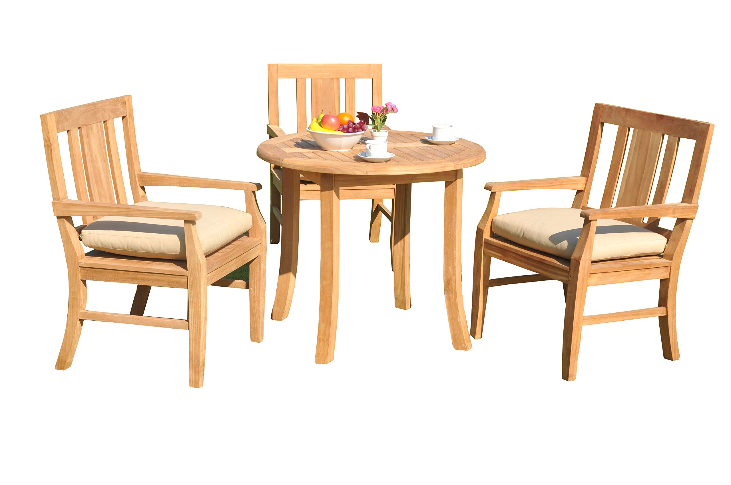 Premium 4-Piece Outdoor Teak Patio Dining Set - 36