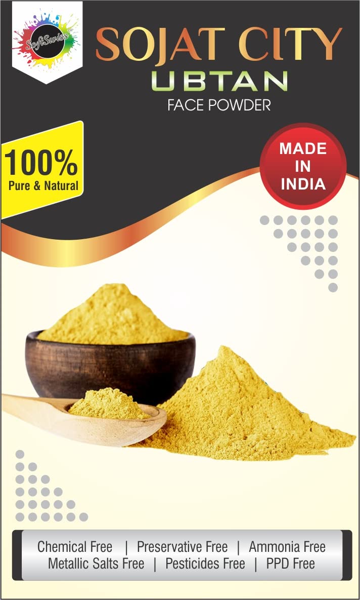 Pure & Natural Sojat City Ubtan Powder for Face & Body - 200gm | Glowing Skin Treatment | Removes Tans & Pimples | Ayurvedic Beauty Care for Daily Skincare Routine & Bridal Preparation