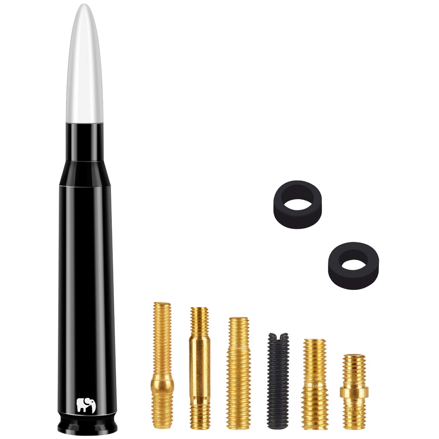Bullet Antenna for Chevy & GMC Trucks - Fits Silverado, Colorado, Sierra, Denali - White for Off-Road & Daily Driving