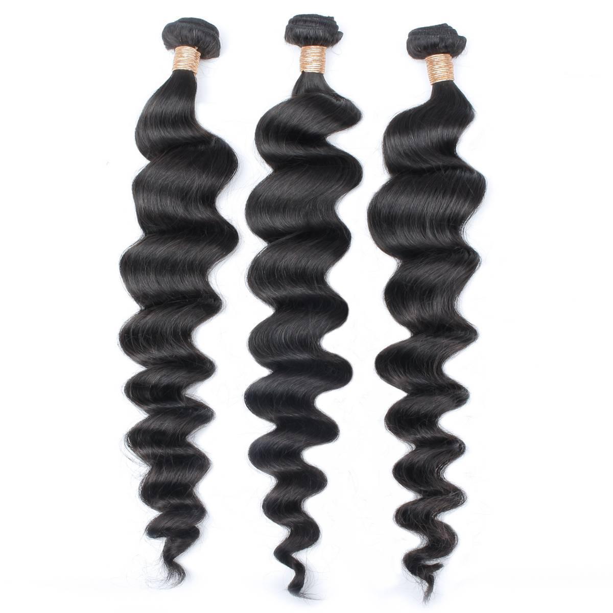 100% Human Hair Loose Wave Bundles for Extensions & Weaves | Natural Soft Wavy Hair for Styling & Volume | Perfect for Daily Wear, Parties & Special Occasions