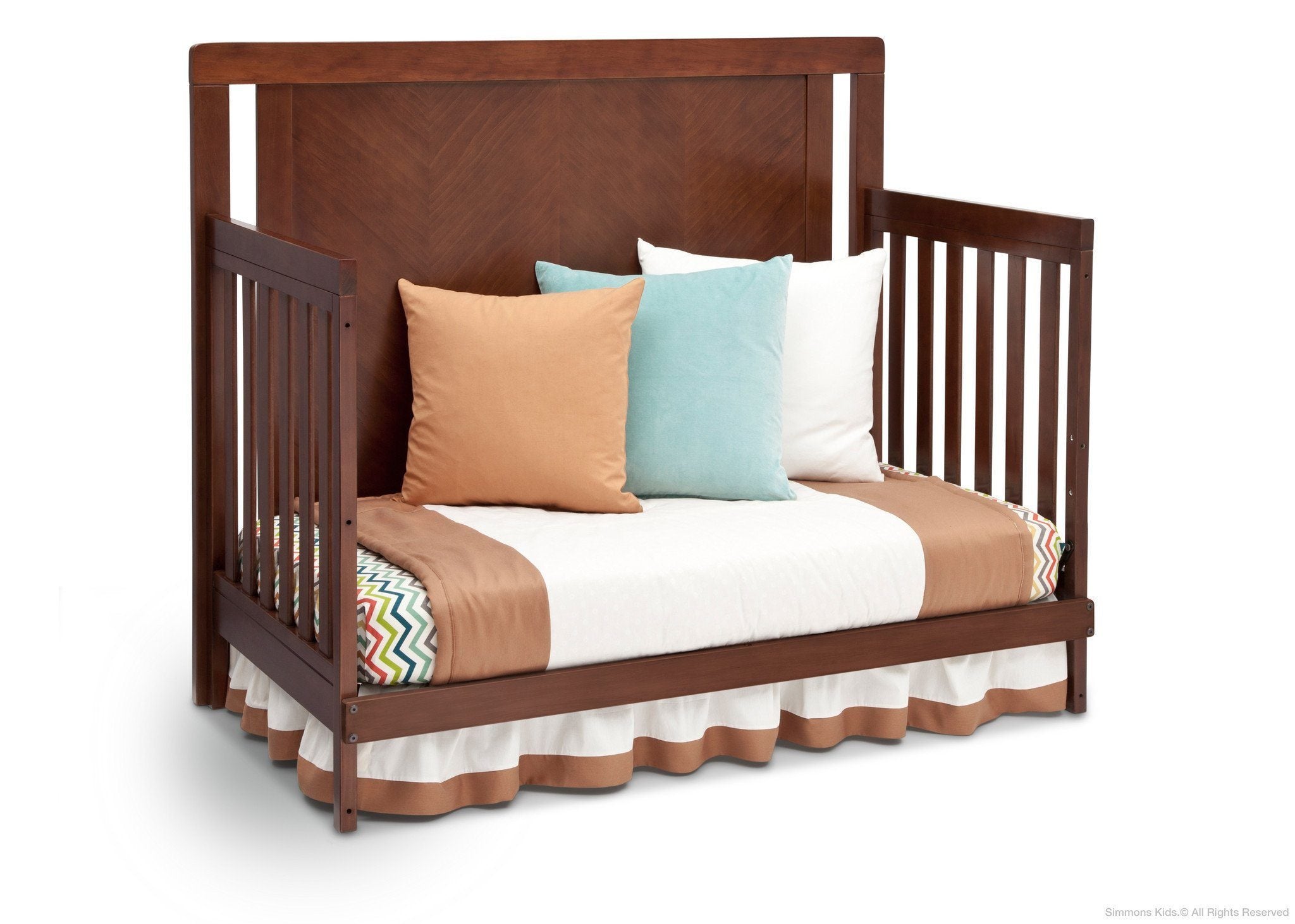 Chevron Crib 'N' More - Stylish Baby Crib with Storage for Nursery, Perfect for Newborns & Toddlers - Ideal for Small Spaces & Modern Nurseries