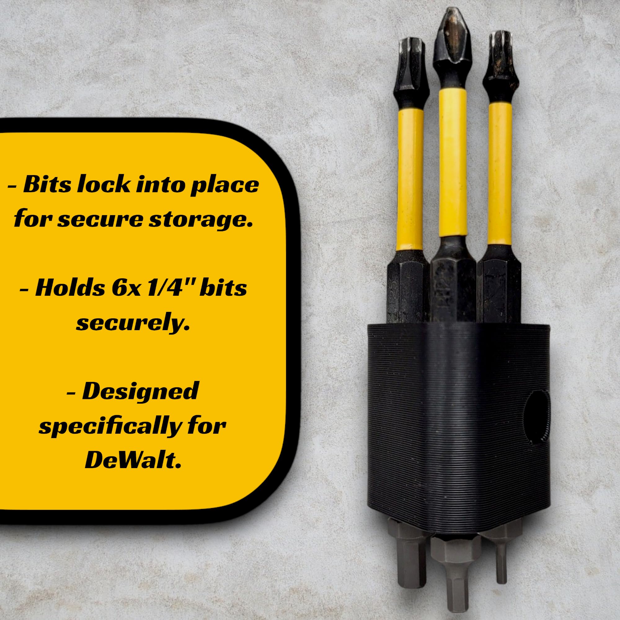 DeWalt Magnetic Drill Bit Holder - Compatible with Cordless Tools & Impact Drivers | Replacement Accessory for Secure Bit Storage | Perfect for DIY Projects & Professional Worksites