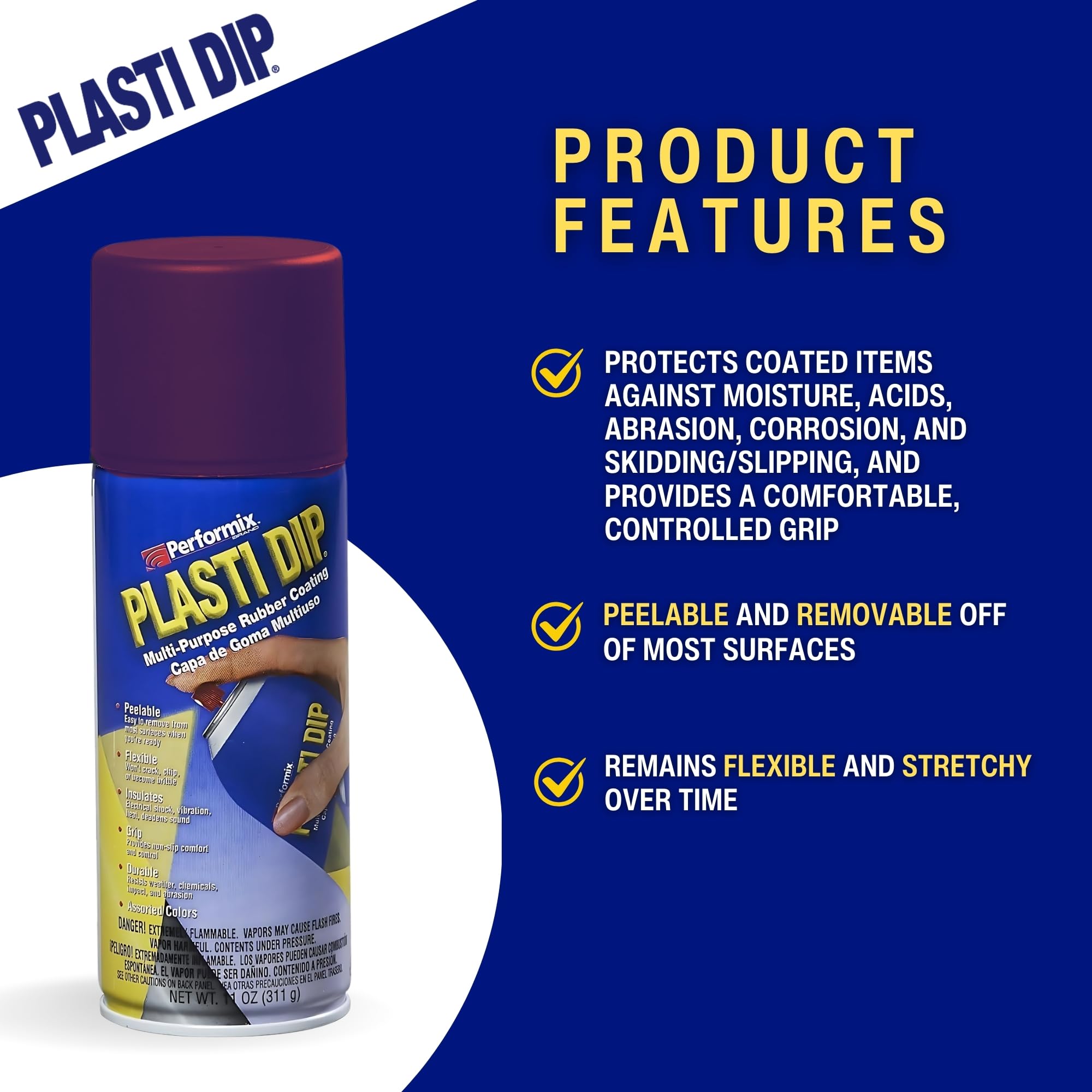 Plasti Dip Black Cherry Spray 11 oz - Peelable Rubber Coating for Cars, Tools & DIY Projects - Non-Slip, Waterproof & Durable Protection Against Moisture, Acids & Abrasion - Perfect for Automotive, Home Improvement & Crafting (3 Pack)