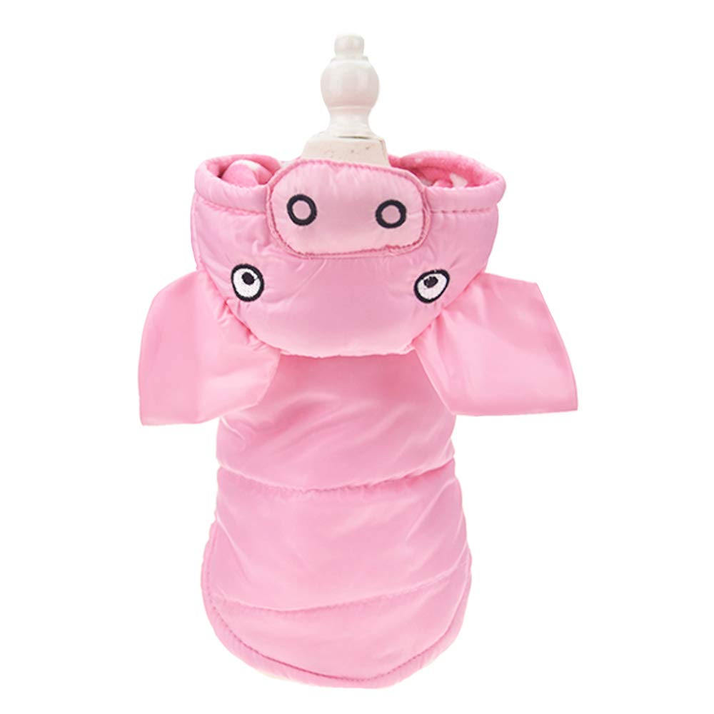 Waterproof Pink Pig Dog Costume - Winter Pet Outfit for Halloween & Snow Play