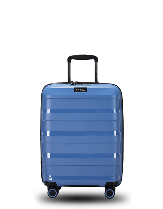 Tosca Comet 20 Inch Small Spinner Luggage - Lightweight Carry-On Suitcase with 360° Wheels, Infinity Blue | Perfect for Business Travel & Weekend Getaways