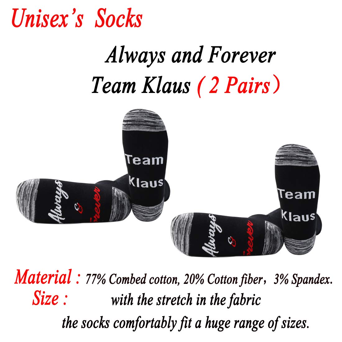 JXGZSO 2 Pairs Always and Forever Family Above All Socks - Vampire Themed Gift for Fans - Perfect for Halloween Costumes, Themed Parties & Family Matching Outfits