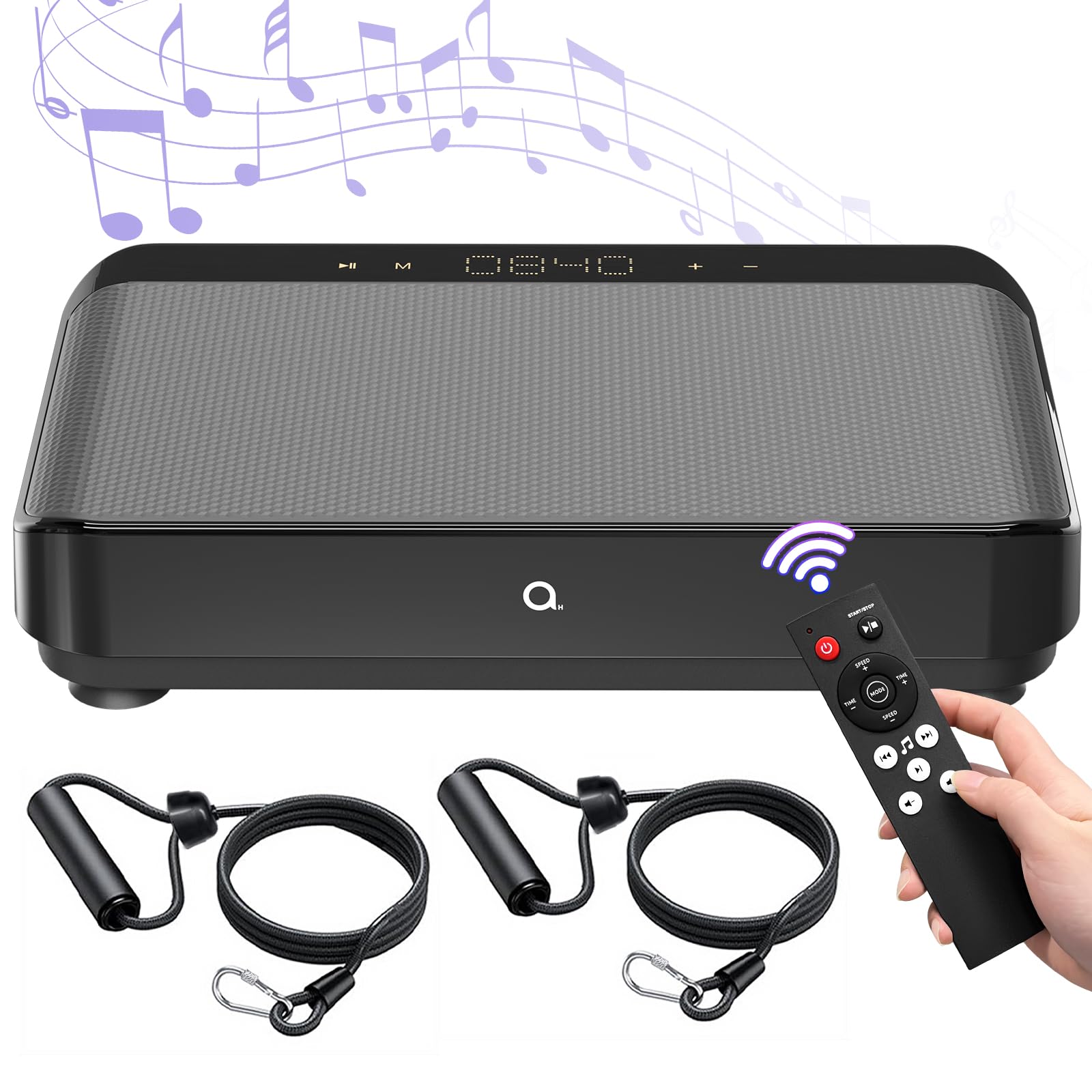 Bluetooth Vibration Plate Exercise Machine - 9 Modes Power Fitness Platform for Home Workouts, Lymphatic Drainage & Weight Loss | Full Body Vibration Trainer for Toning, Circulation & Recovery