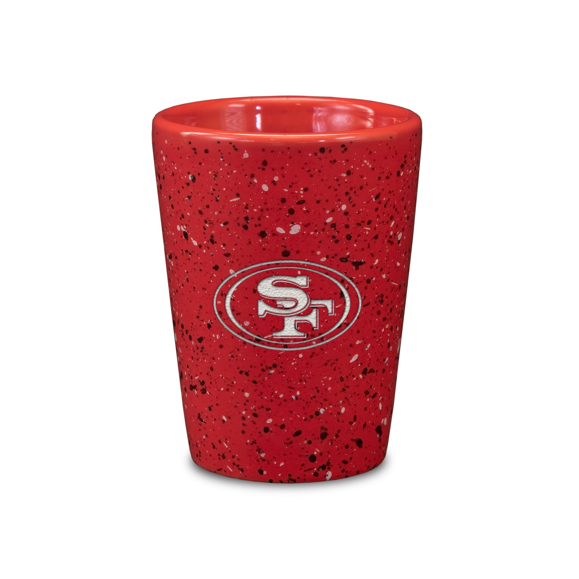 NFL Team Logo 2oz Ceramic Shot Glass - Laser Engraved in Official Team Colors | Perfect for Game Day Parties, Tailgating & Sports Bar Decor