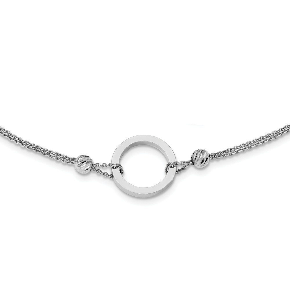 925 Sterling Silver Diamond-Cut Beaded Necklace with Lobster Clasp - Elegant Circle Bead Chain Jewelry for Women, Perfect for Gifts, Parties & Everyday Wear