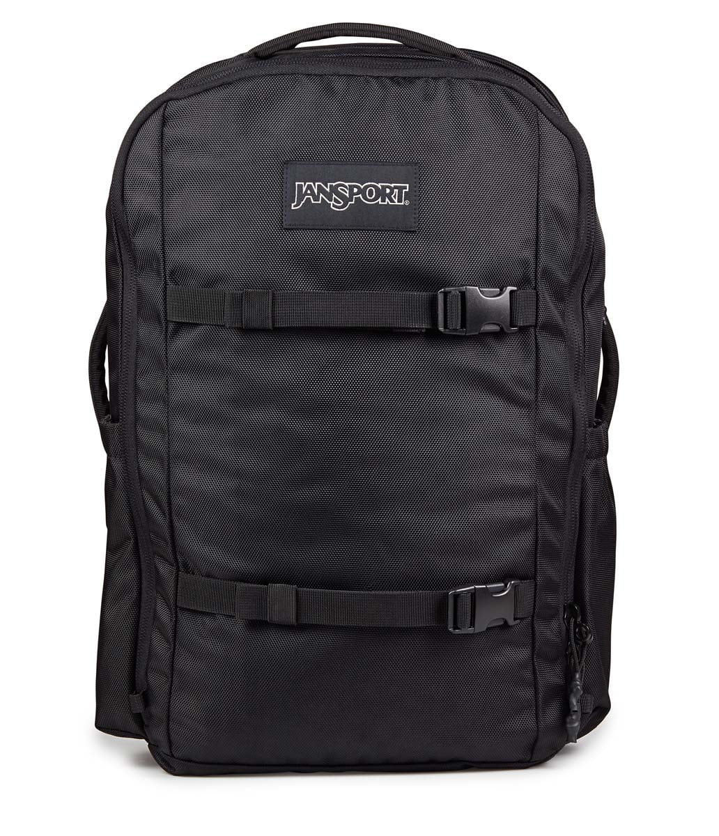 JanSport Venture Backpack - Lightweight & Durable Black Daypack for School, Travel & Outdoor Adventures | Water-Resistant & Comfortable for Hiking, Commuting & College