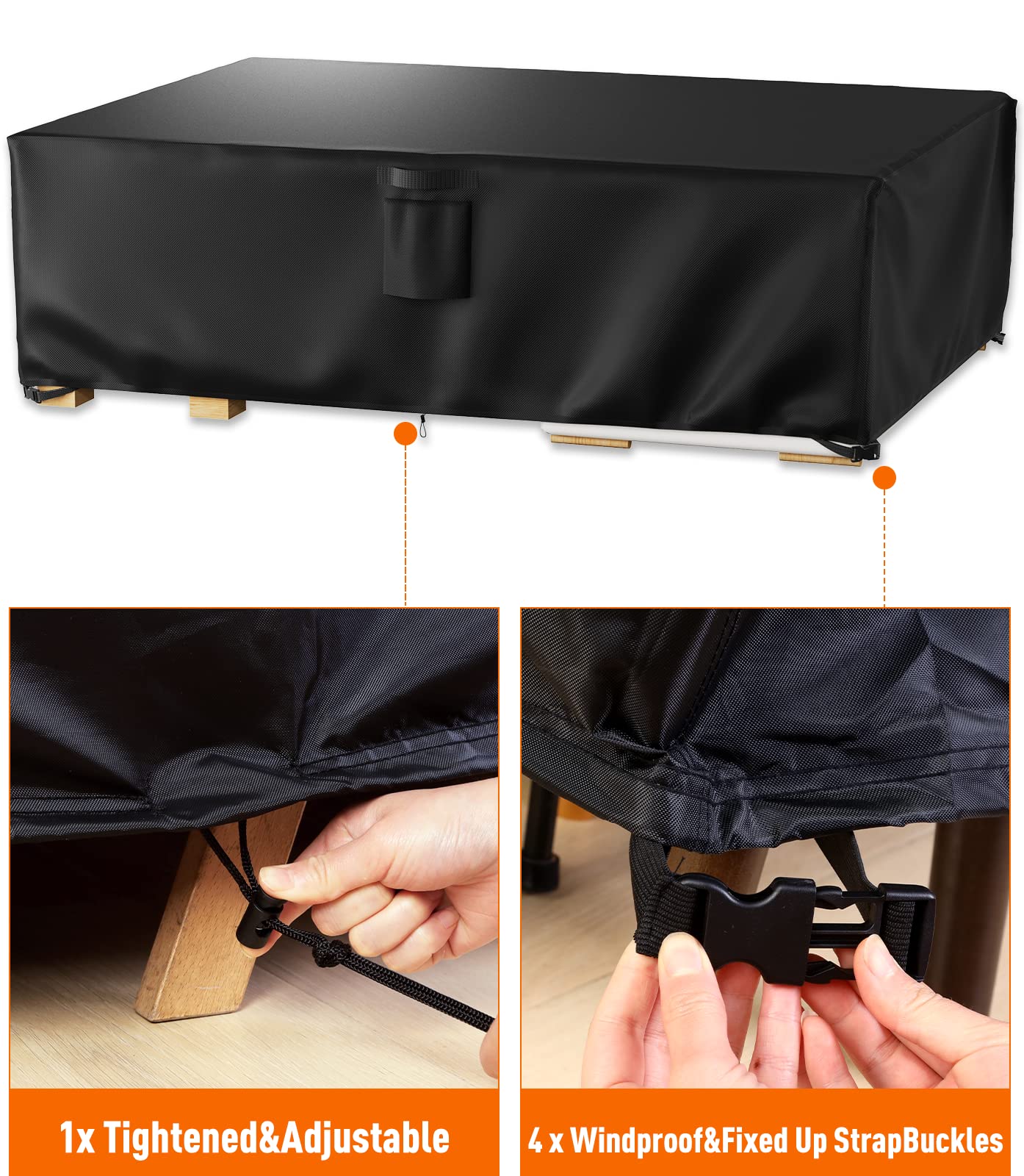 Heavy Duty 600D Waterproof Patio Furniture Covers - 90