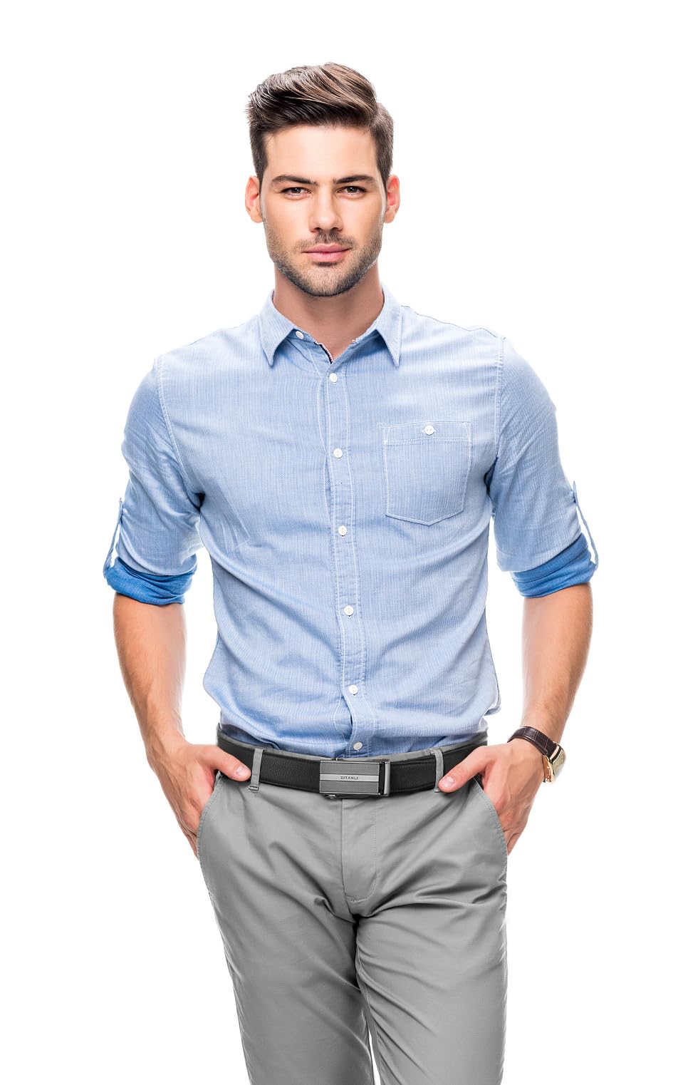 Premium Men's Ratchet Dress Belt - 1 3/8