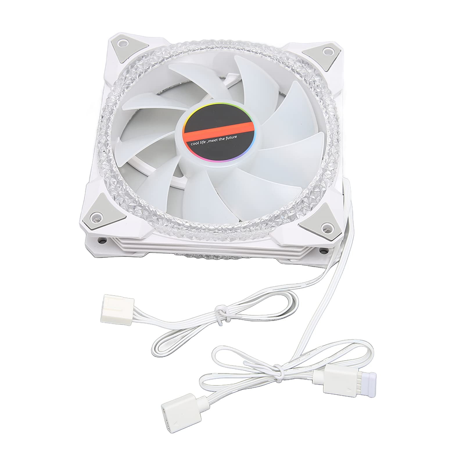 ASIXSIX 120mm RGB Case Fan - 4Pin PWM & 3Pin ARGB PC Cooling Fan with Dual Aperture Design, Ultra Silent 60000-Hour Lifespan for Powerful Airflow | Perfect for Gaming PC Builds, Computer Case Cooling, and System Overclocking
