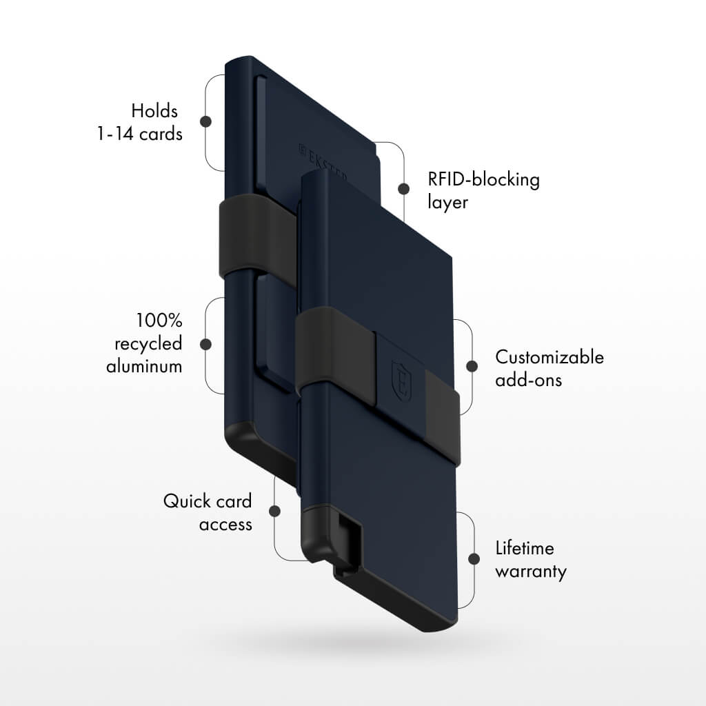 Ekster Pro RFID Blocking Aluminum Card Holder - Slim Minimalist Wallet for Men & Women - Perfect for Travel, Business & Everyday Carry