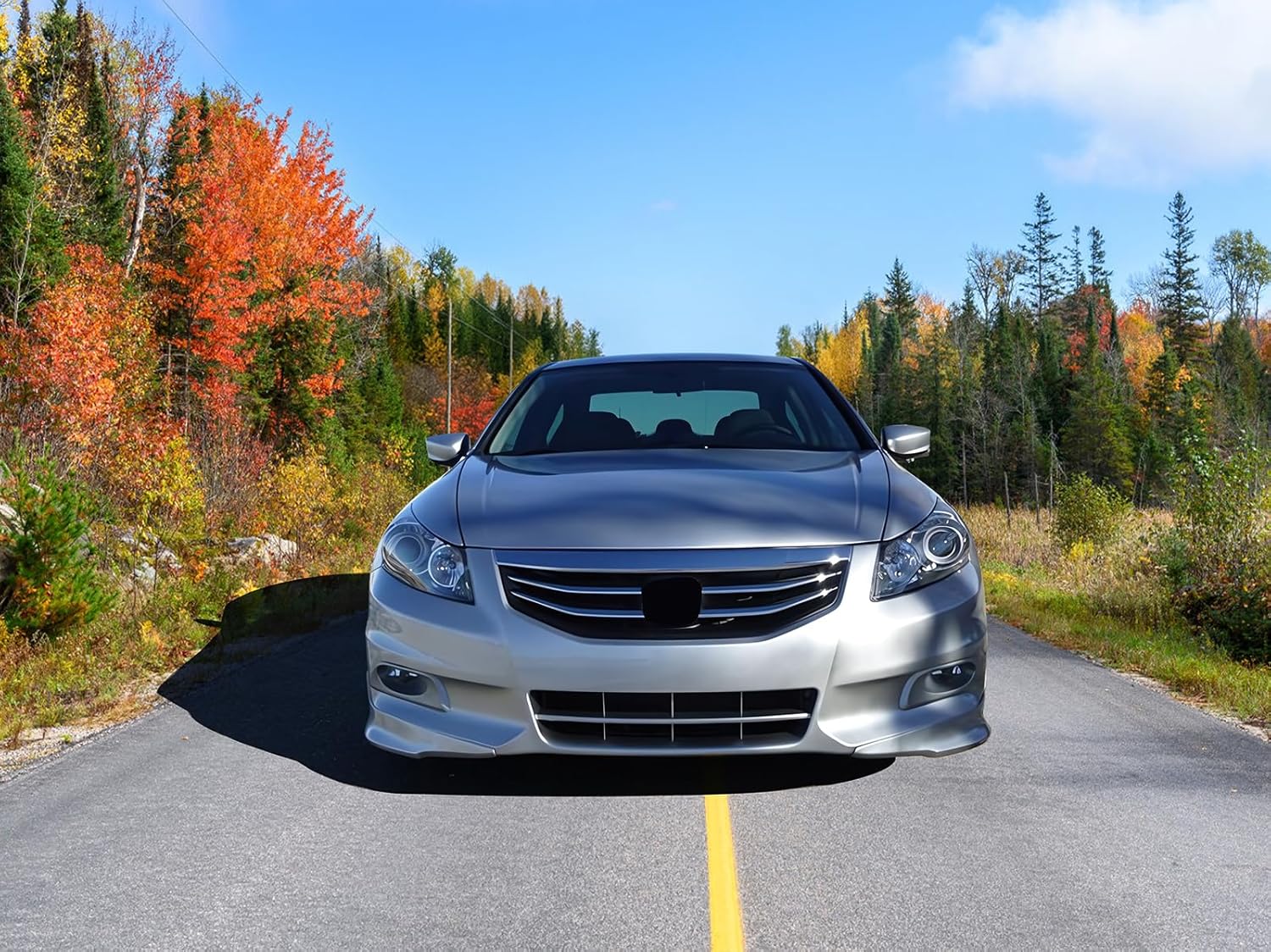 2011-2012 Honda Accord Sedan 4Dr Front Bumper Lip Splitter - OE Style PP Material for Enhanced Aerodynamics & Sporty Look - Perfect for Car Enthusiasts & Street Racing