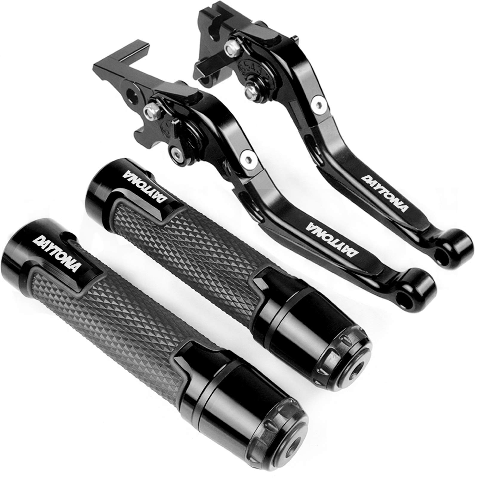 Premium Motorcycle Grips & Brake Clutch Levers for Triumph Daytona 675R (2011-2016) - Black Handlebar Grips Ends - Enhanced Comfort & Control for Street Riding, Racing & Long-Distance Touring