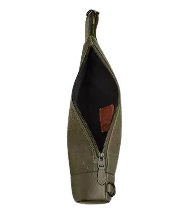 Coach Dominic Sling Pack Crossbody Bag - Genuine Signature Leather Unisex Shoulder Bag for Men & Women | Perfect for Travel, Work & Everyday Use
