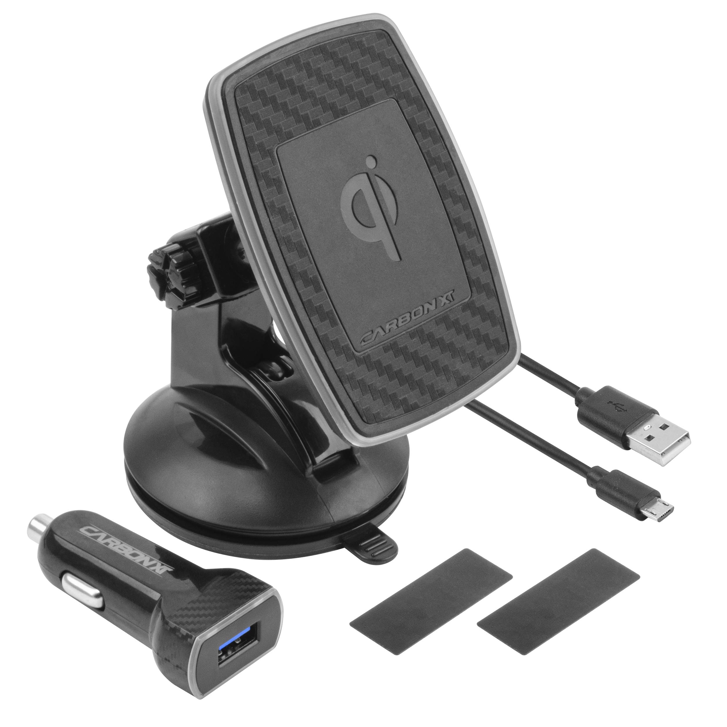 10W Qi Wireless Magnetic Charger with Suction Cup Mount - Fast Charging for iPhone 12/13/14/15, Samsung Galaxy - Perfect for Car, Office & Nightstand Use