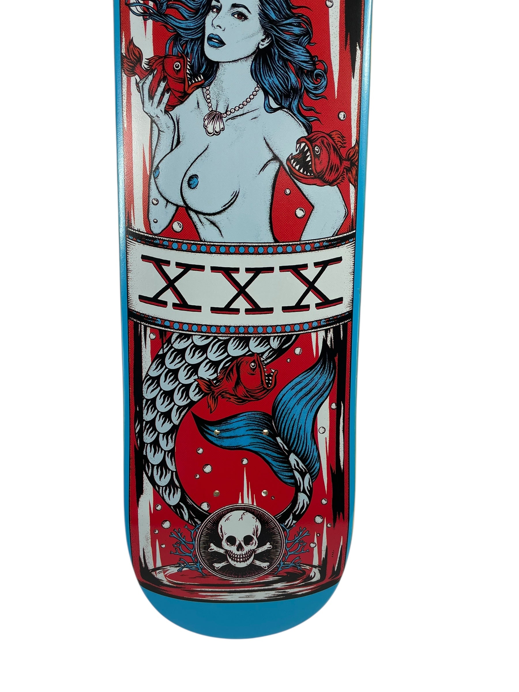 Patrick Melcher BLUE 'Mermaid' Death Skateboard Deck - Multiple Sizes Available for Skateboarding & Street Style