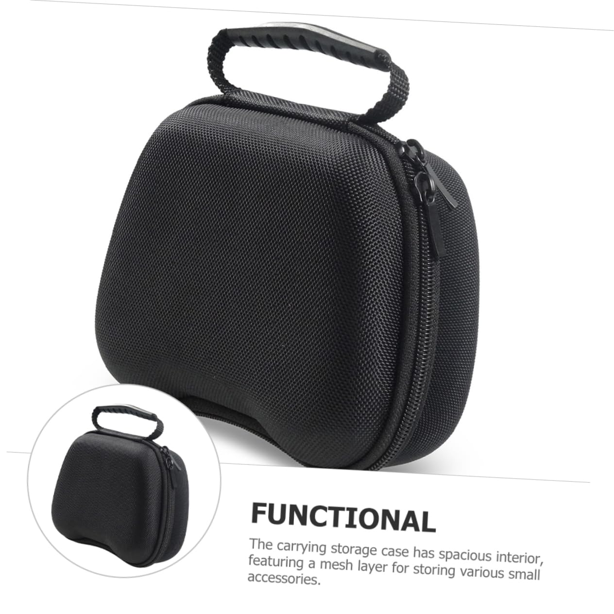 ARTIBETTER Controller Storage Case - Durable Oxford Cloth with EVA & Velour Lining for PS5/Xbox/Switch Pro Controllers - Travel-Friendly Protective Carrying Pouch for Gaming Accessories at Home or On-The-Go