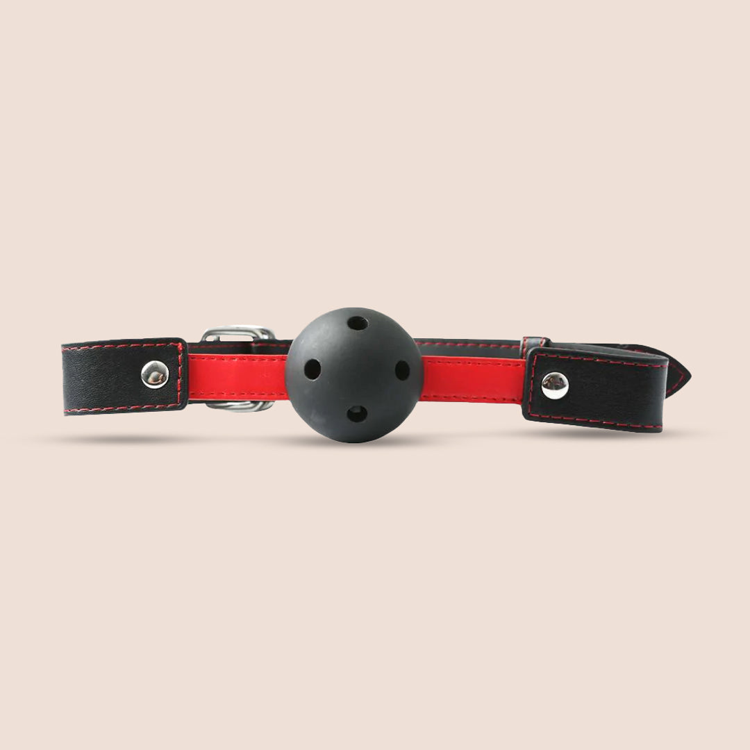 Breathable Hush Ball Gag for BDSM Play - Comfortable & Safe Adult Bondage Gear for Couples & Roleplay Scenes