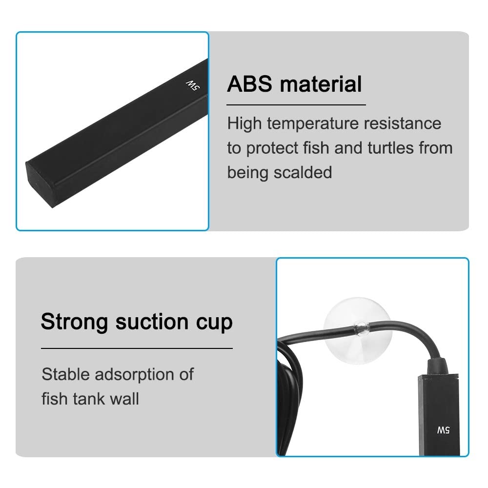 USB 5W Mini Aquarium Heater - Submersible Fish Tank Warmer for 0.5-2L Tanks | Safe for Betta & Small Fish