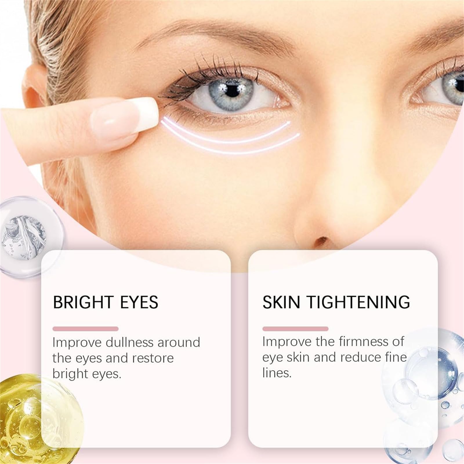 Lutein Eye Oil Roller Ball - Japanese VC Lutein Eye Essence for Dark Circles, Puffiness & Eye Bags - Anti-Aging Firming Eye Serum | Perfect for Night Care & Morning Refreshment