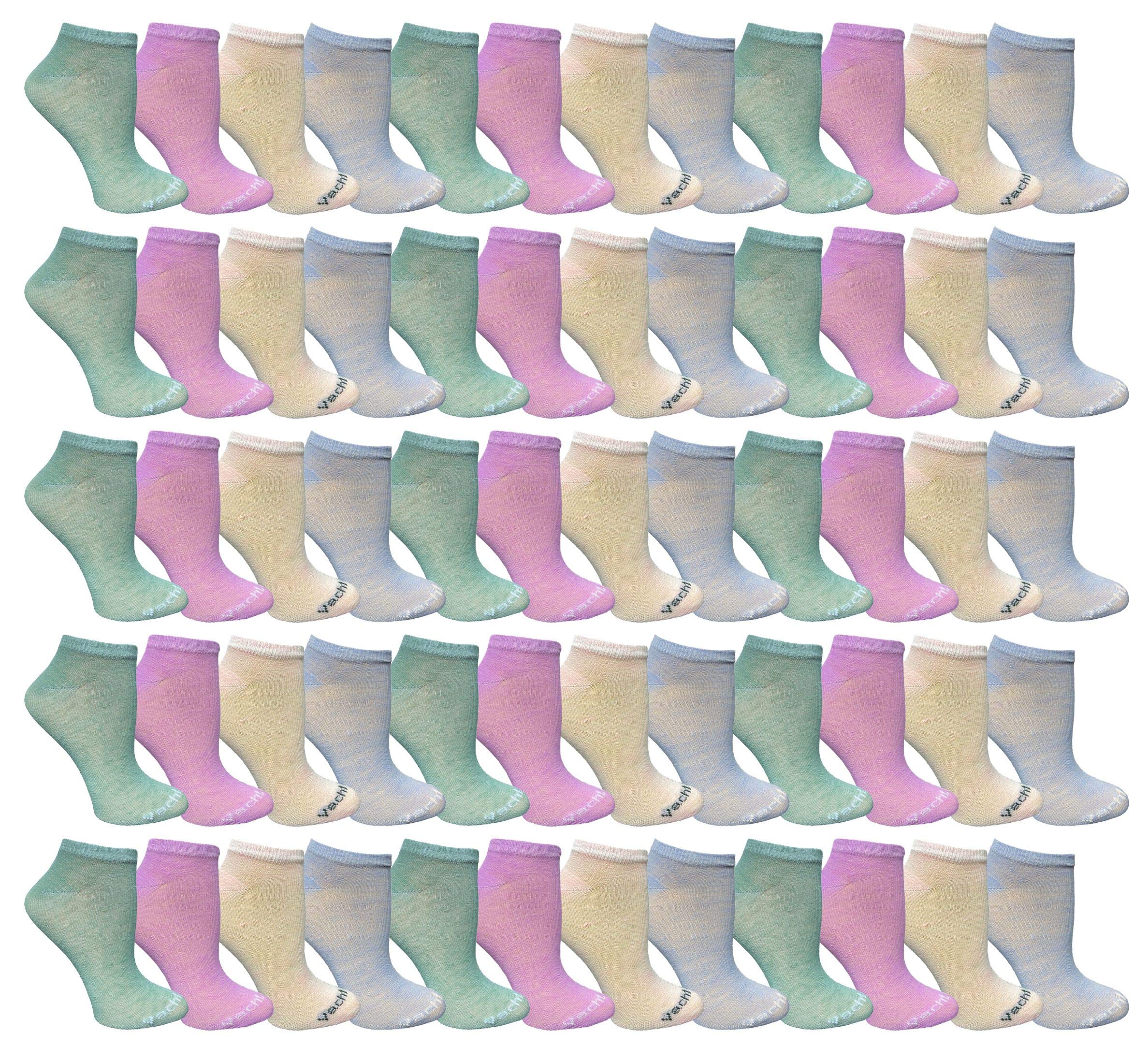 Yacht & Smith Bulk Patterned Funky Ankle Socks - Low Cut Footie Socks with Colorful Stripes & Fun Designs - Wholesale Pack for Men & Women - Perfect for Casual Wear, Sports & Gifts