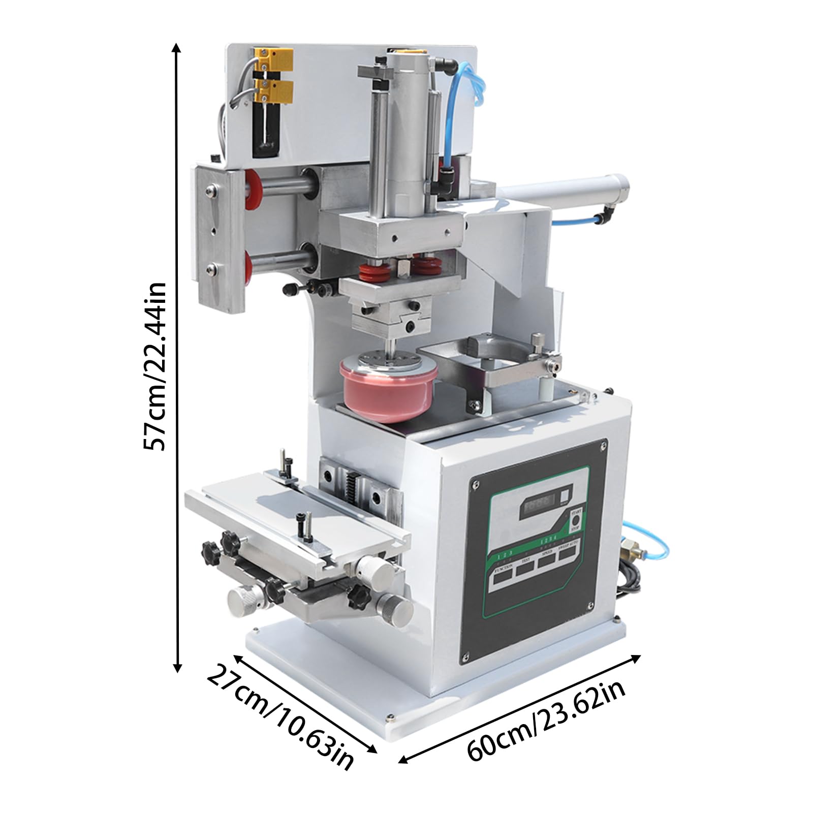Pneumatic Pad Printing Machine - Ink Pressure Printer for DIY Logo Stamping & Embossing | Professional Printing Equipment for Metal, Plastic & Glass | Ideal for Crafts, Industrial Marking & Custom Branding